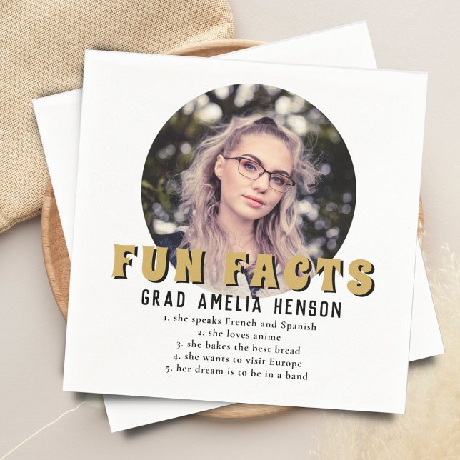 Roligt Fact Modern Student Photo Studentfest Pappersservett (Skapare uppladdad)