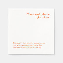 Roligt Fact Napkin Bröllop cocktail-timme