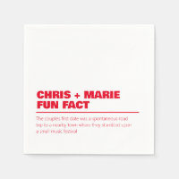 Roligt Fact Napkin Bröllop cocktail-timme