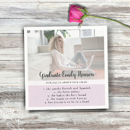 Roligt Fact Rosa Student Photo Studentfest Pappersservett