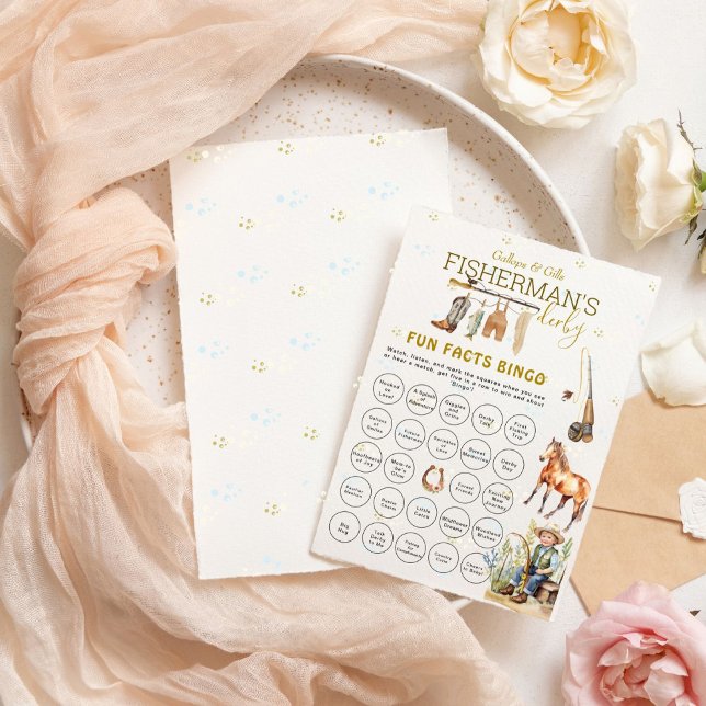 Roligt Facts Bingo Fishermans Derby Baby Shower-sp (Skapare uppladdad)