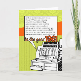 Roligt Facts Birthday - Living 1961 Kort