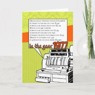 Roligt Facts Birthday - Living 1977 Kort