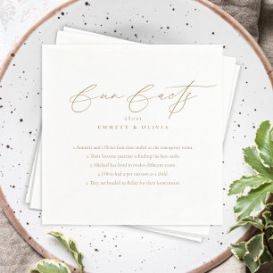 Roligt Facts Bröllop för enkel modern skriptkallig Pappersservett