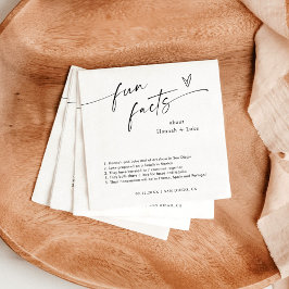 Roligt Facts Bröllop Napkins | Modern minimalist Pappersservett