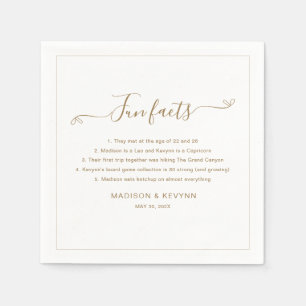 Roligt Facts Bröllop Napkins Pappersservett