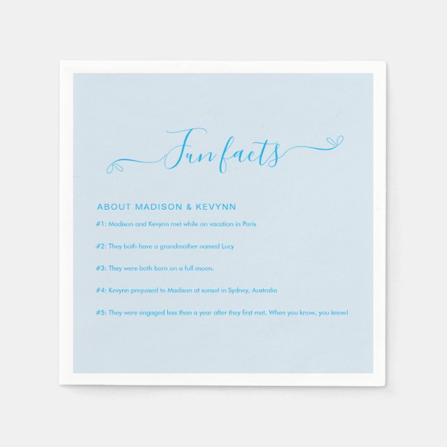 Roligt Facts Bröllop Napkins Pappersservett (Framsidan)
