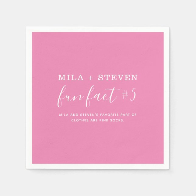 Roligt Facts Bröllop Napkins Pappersservett (Framsidan)