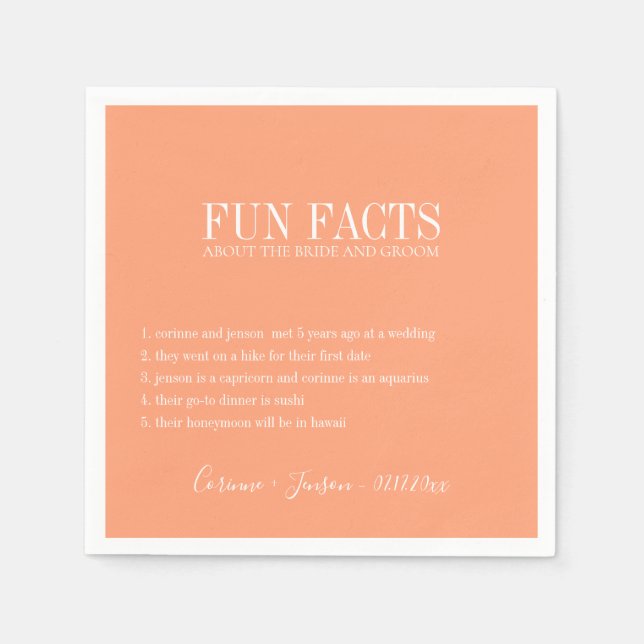 Roligt Facts Cantaloupe Peach Pappersservett (Framsidan)