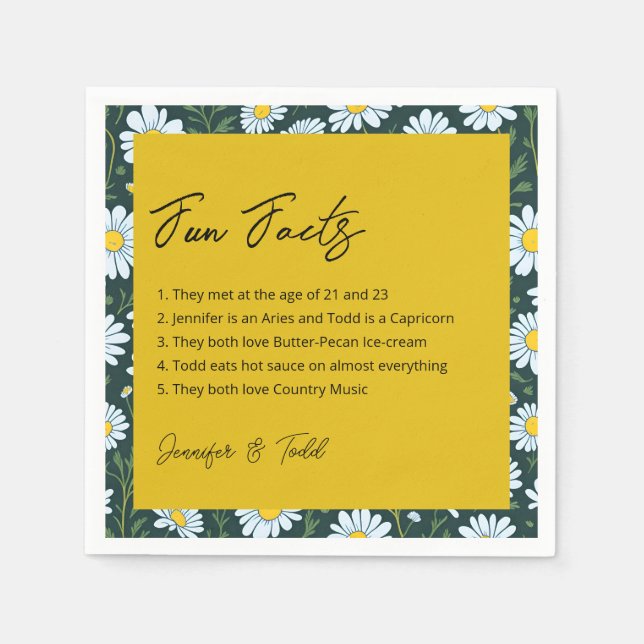 Roligt Facts Cocktail Napkins Pappersservett (Framsidan)