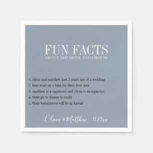Roligt Facts Dusty Blue Pappersservett