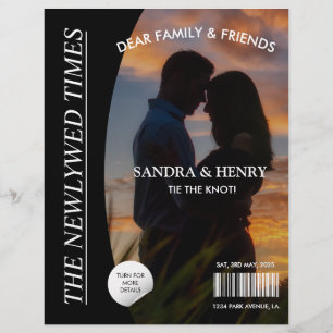 Roligt Facts för Bröllopsprogrammet Photo Magazine Reklamblad