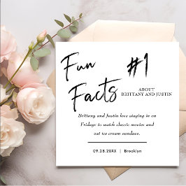 Roligt Facts Modern Chic Minimalist Bröllop Napkin Pappersservett