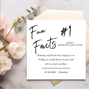 Roligt Facts Modern Chic Minimalist Bröllop Napkin Pappersservett
