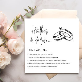 Roligt Facts Modern Chic Minimalist Bröllop Napkin Pappersservett