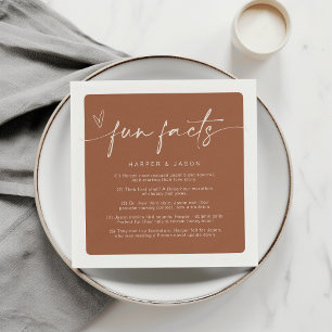 Roligt Facts Modern Chic Minimalist Terracotta Pappersservett