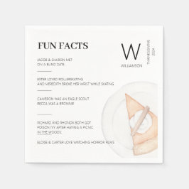 Roligt Facts Monogrammed Pumpkin Paj Thanksgiving Pappersservett