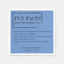 Roligt Facts personlig napkins för födelsedagar Pappersservett