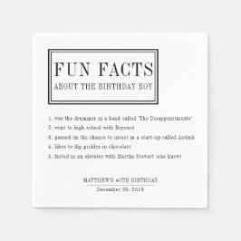 Roligt Facts personlig napkins för födelsedagar Pappersservett