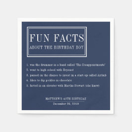 Roligt Facts personlig napkins för födelsedagar Pappersservett