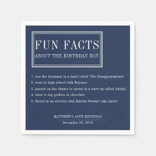 Roligt Facts personlig napkins för födelsedagar Pappersservett