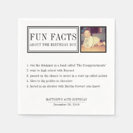 Roligt Facts personlig napkins för födelsedagar Pappersservett