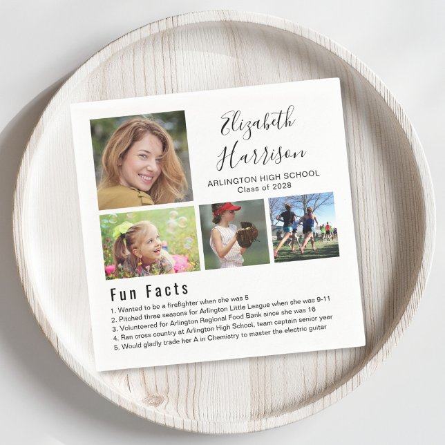 Roligt Facts Photos Studenten Napkins Pappersservett (Skapare uppladdad)