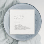 Roligt Facts Simple Elegant Typography Bröllop Nap Pappersservett<br><div class="desc">På blöjor med roligt-fakta finns elegantens minimalistiska typografi med modernt skript och tidlöst serif-teckensnitt i svartvitt,  enkelt och rent. Underbar för Minimalistiskt modernt bröllop och andra evenemang. Visa alla matchande biet i samlingen.</div>