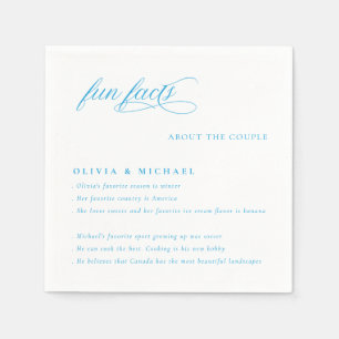 Roligt Facts Simple Elegant Typography Bröllop Pappersservett