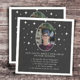 Roligt Facts Student Photo Stars Studenten Napkins Pappersservett