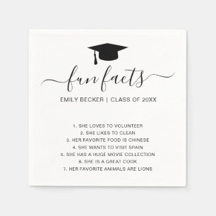 Roligt Facts Studenten Elegant Script Girl Student Pappersservett