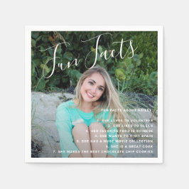 Roligt Facts Studenten Photo Simple Handwrite Napk Pappersservett