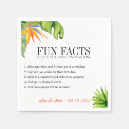 Roligt Facts Tropical Foliage Personlig Pappersservett