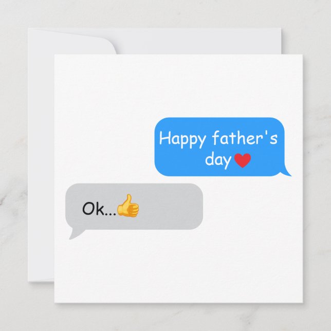 Roligt fadersdags kort för pappa – Textmeddelande  (Framsida)
