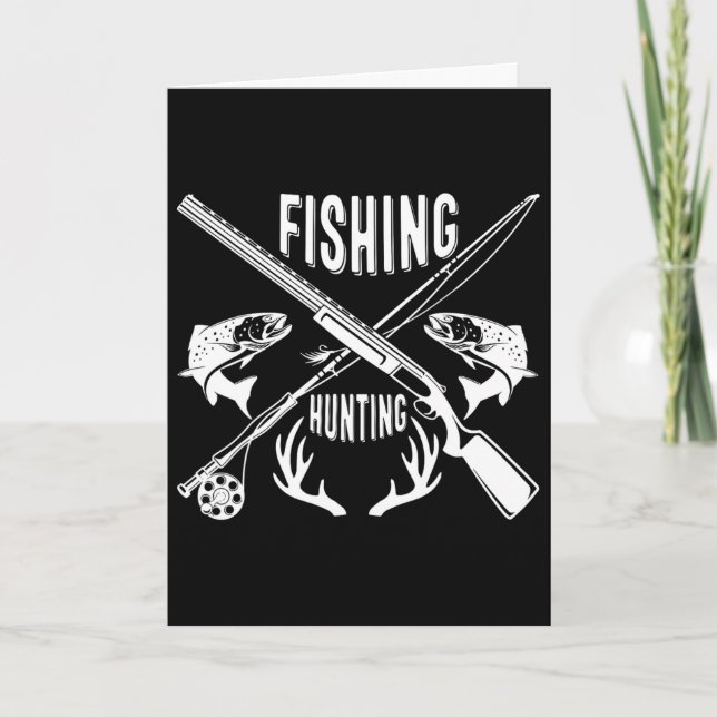 Roligt Fadersdagspresent För Fiske Och Jakt  Kort (Framsida)