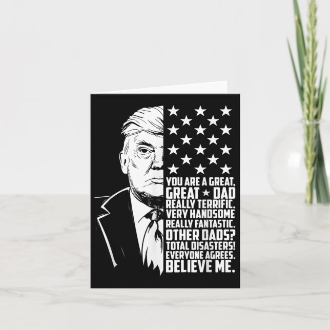Roligt fadersdagspresent till pappa från Trump Du  Kort (Framsida)