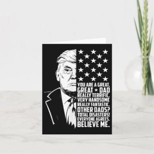Roligt fadersdagspresent till pappa från Trump Du  Kort