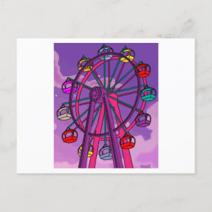 Roligt Fair Amusement Park Amusement Park Vykort