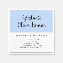 Roligt Fakt om Student Blue Simple Studenten Pappersservett