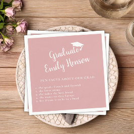 Roligt Fakt om Student Dusty Rosa Studenten Pappersservett