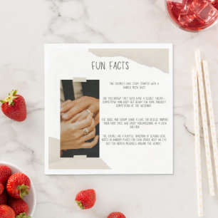 roligt fakta enkel bröllop napkin pappersservett