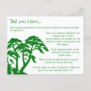 Roligt - fakta om Rainforest Postcard Vykort