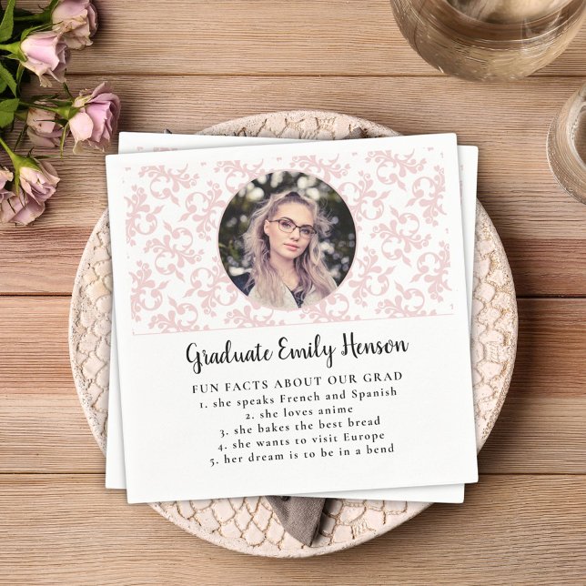 Roligt Fakta Rosa Rococo Student Photo Studenten N Pappersservett (Skapare uppladdad)