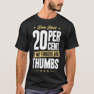 Roligt Faktor 20 procent Finger Tumpar Funny Matem T Shirt