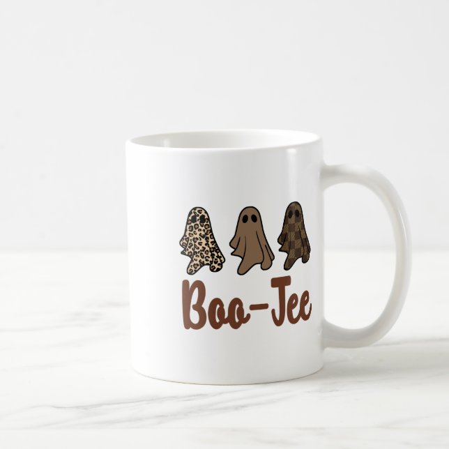 Roligt Fall Halloween Ghost Boujee Boo-jee Spooky  Kaffemugg (Höger)