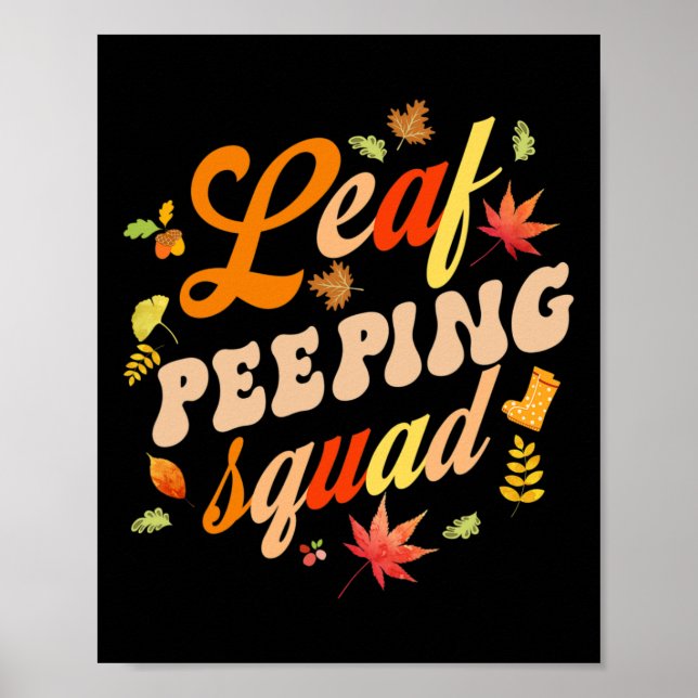 Roligt Fall Season Löv Bunnyer Löv Bunnying Squad Poster (Framsidan)