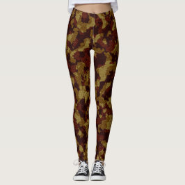 Roligt Fall Skogen Camouflage Mönster Leggings