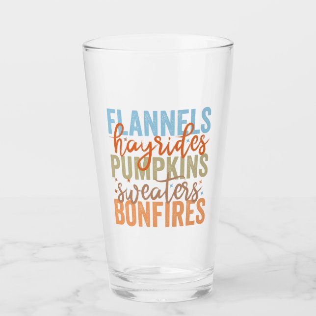 Roligt Fall Vibes Glaskopp (Framsida)