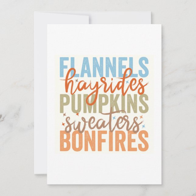 Roligt Fall Vibes Kort (Framsida)