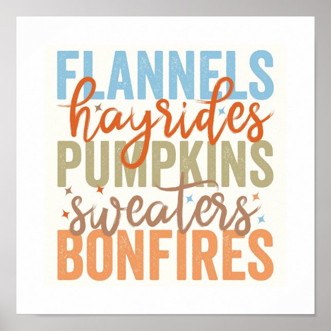 Roligt Fall Vibes Poster (Framsidan)